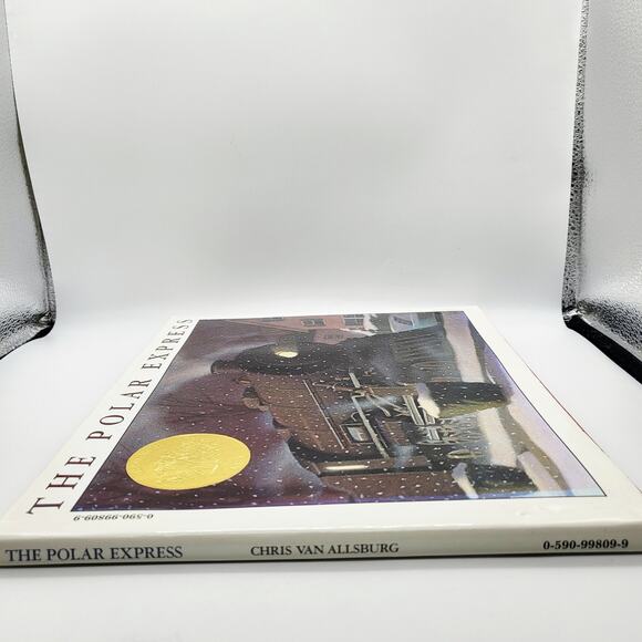 Vtg The Polar Express Book with The Caldecott Medal Trumpet Special Edition EUC - Picture 3 of 10